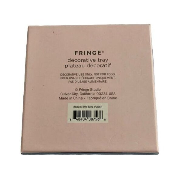 NIB - Fringe Studio Ceramic GIRL POWER Tray Jewelry/Trinket Dish 4.25" - Blue - Picture 5 of 5